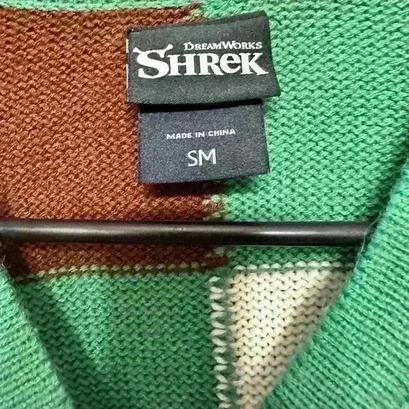 Her Universe Shrek DreamWorks Patchwork Skimmer Girls Cardigan, Size Small - Picture 5 of 5